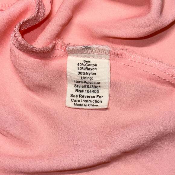 Sweet Wanderer Womens Tank Top Pink Floral Lace Lined High Scoop Neck S - Picture 6 of 6